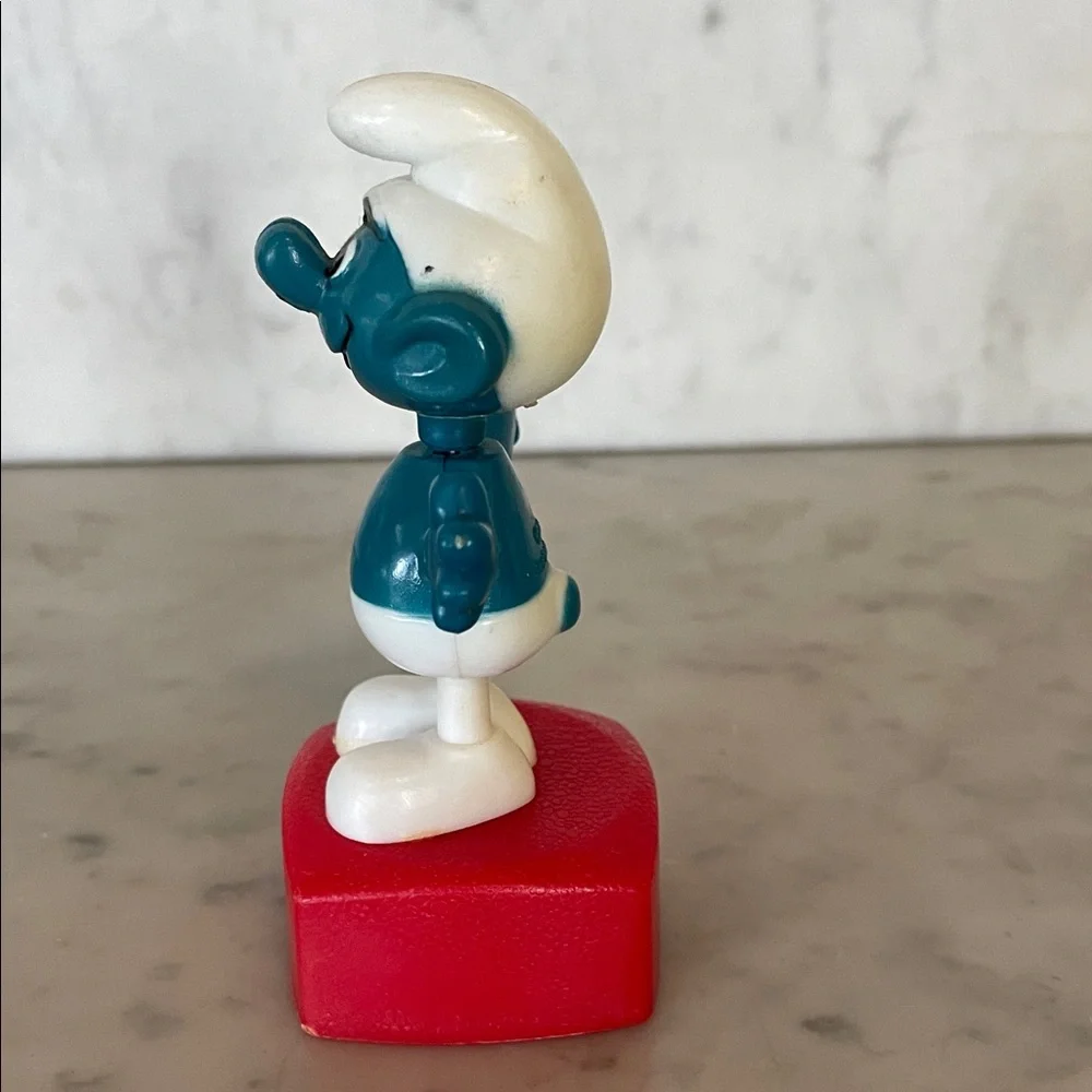 PEYO Smurfs Action Figures Vintage Set Push Puppet & Figure (2)